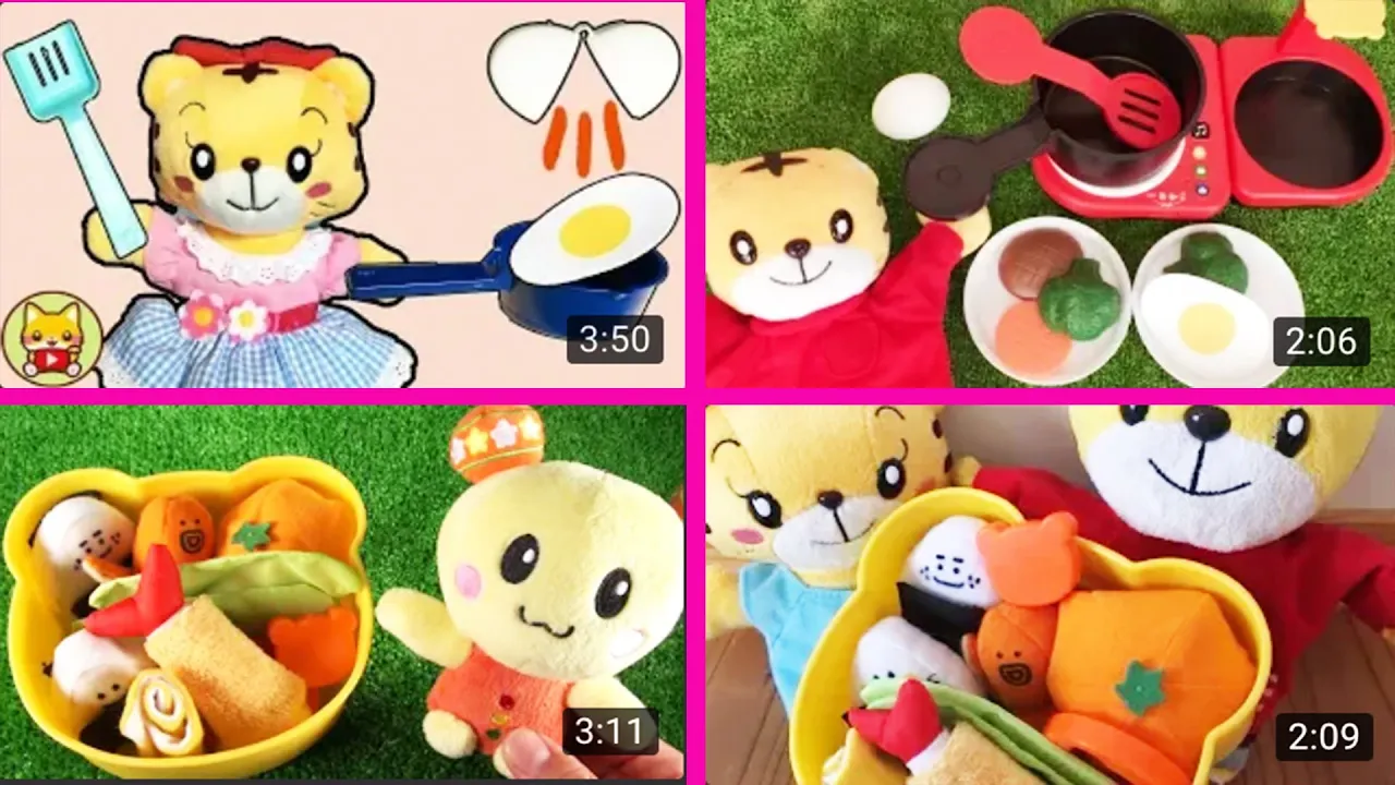 おりょうりどうが まとめ おべんとう おにぎり おむすび クッキング キッチン しまじろう はなちゃん うーたん わんわん なりきりキッチンセット