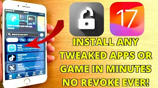 best way to install tweaked apps and games ios 17 no computer jailbreak install flekstore ipas