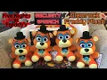 FNAF SECURITY BREACH - 4 GLAMROCK FREDDY PLUSHIES REVIEW EPIC FUNKO DUPLICATE COLLECTION