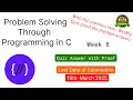 Nptel Problem solving through programming in C week 8 Quiz assignment with proof of each answer