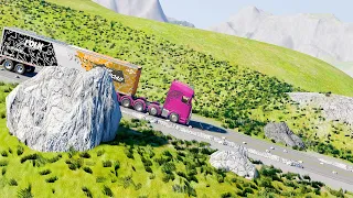 Mobil vs Rock #17 - BeamNG Drive