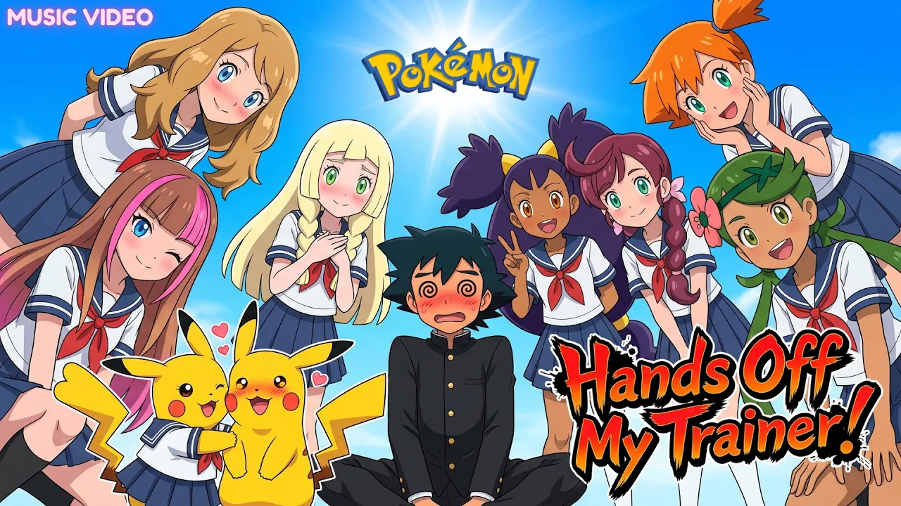 【アニポケ学パロ】Pokémon Harem Anime Opening: "Hands Off My Trainer!" 🌸 (Official Music Video) | ELEXYA