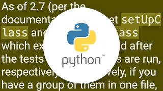 Unittest for several tests