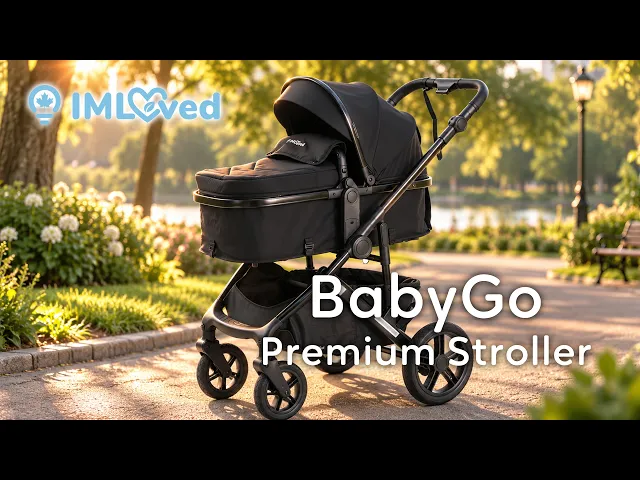 IMLoved BabyGo 4-in-1 Convertible Stroller – All-Wheel Suspension & 360° Rotating Wheels