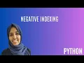 Python Tutorial For Beginners Negative Indexing