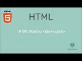 HTML Basic Container Elements Div and Span