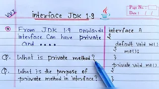 Interface JDK 1 9 in Java private method in interface Java