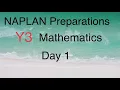 NAPLAN Preparations Year 3 Mathematics Day 1