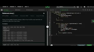 Palindromic Array in java