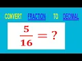 CONVERT FRACTION TO DECIMAL