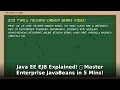 Master Java EE EJB in 5 Mins Enterprise JavaBeans Explained for Advanced Devs