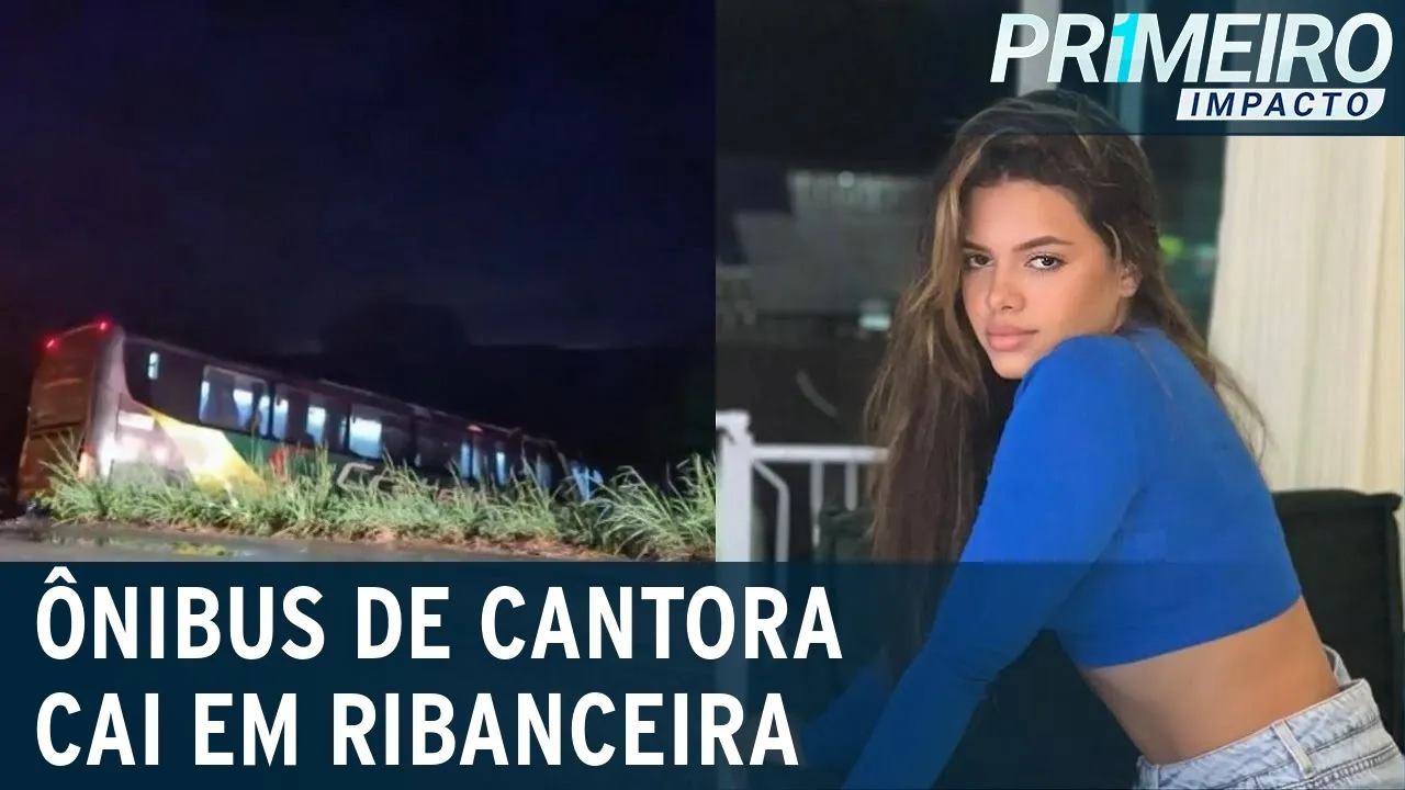 Ônibus da cantora Brisa Star, a “fadinha do piseiro”, cai em ribanceira |Primeiro Impacto (26/06/23)