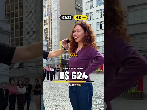 R$3 para cada segundo na ponta da pé (passou de 4:20s dobra)