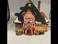 THE TIN SOLDIER S TOYLAND Santa s Workbench 8 Porcelain Fiber Optic Christmas House