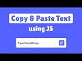 Copy Text to Clipboard using JavaScript