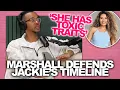 Love Is Blind Star Marshall DEFENDS Ex Jackie While Agreeing With Her Timeline - Viall Files Clip