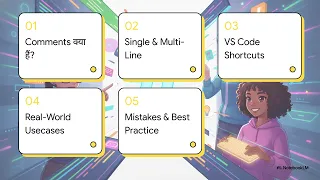 Comments in Python Explained in Hindi Single Line Multi Line Comments Python Tutorial