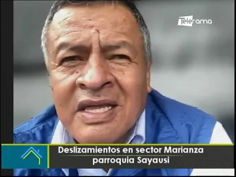 Deslizamientos en sector Marianza parroquia Sayausí