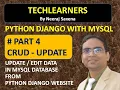 Python Django Mysql CRUD - Update or edit data in MYSQL database