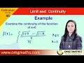 check continuity Example Limit and Continuity Calculus Bsc Removable discontinuity example
