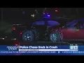 South Sacramento Police Chase Ends With Suspect Crashing Into CHP Patrol Car