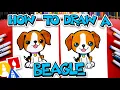 How To Draw A Cute Beagle Dog Cartoon