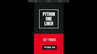 Python one-liners - Set tricks