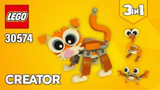 LEGO® Creator 3in1 Cat [30574](55 pcs) Crab & Ostrich Building Instructions | Top Brick Builder