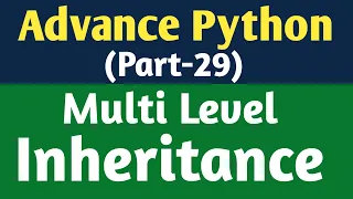 Multilevel Inheritance In Python Inheritance In Python Multilevel Inheritance Python Tutorial
