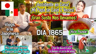 ¡GRAN SUSTO! 😨 Mi PAPÁ SE CAYÓ 😩 + Visita de Amigos HICIMOS POZOLE JAPÓN - Ruthi San ♡ 13-08-26