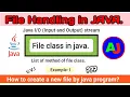 File class in java Creating a New File in java Method of File class
