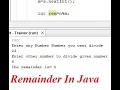 Remainder of number Program to find Quotient And Remainder in java NetBeans