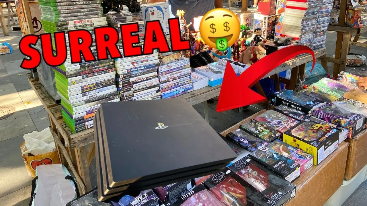 PS4 PRO NA FEIRA DO ROLO POR 370 REIAS | CAÇADA GAMER MUITOS LOTE COM POKÉMON BLACK 3DS SWITCH LITE