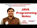 Java Programming Notes OOPS Through Java Notes Java Notes Java OOPS through Java Lab Manual