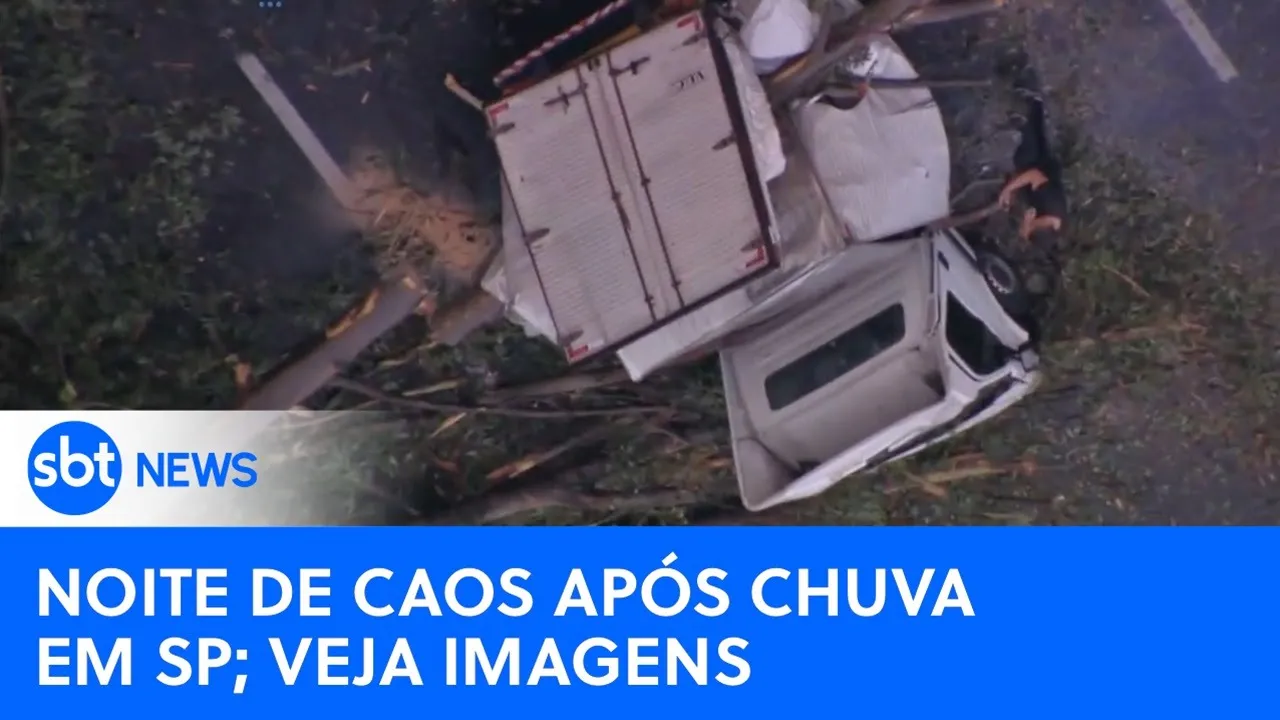 Temporal em São Paulo derruba árvores, suspende voos e provoca mortes | #SBTNewsnaTV