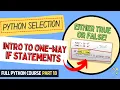 Intro to One-Way If Statements Python Course for Beginners Students Full Python Course Part 18