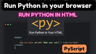 Pyscript Python and HTML Run Python in HTML HTML pyscript tag web app in Python and HTML
