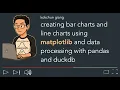 Matplotlib fundamentals - bar chart and line chart from dataframe