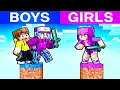 Boys vs Girls on One Block in Minecraft