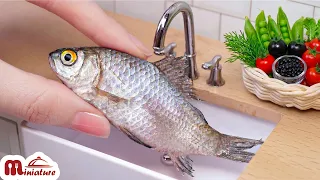 🍅 So Delicious Mini Fried Fish in Tomato Sauce Recipe | ASMR Cooking Mini Food