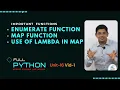 Python Unit16- 1 Enumerate function in python Map function in python in Hindi
