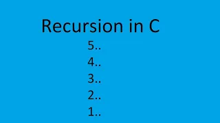Quick Recursion Example in C