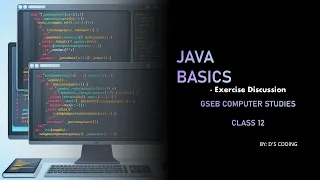 GSEB COMPUTER STUDIES CLASS 12 CH 7 English Java Basics Exercise