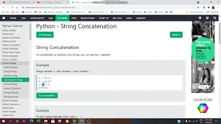 PYTHON W3 SCHOOLS Series DAY - String Concatenation For INFOTECH