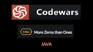 More Zeros than Ones - Codewars