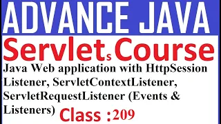 209 Java Web application with HttpSessionListener ServletContextListener ServletRequestListener