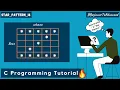 Star pattern Program 14 in C Language in Hindi Z Star Pattern C Programming Tutorial