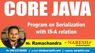 Core Java Tutorials Program on Serialization with IS-A relation Mr Ramchandra