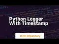 python logger with timestamp