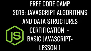 Free Code Camp 2019 - Javascript Algorithms DS Certification